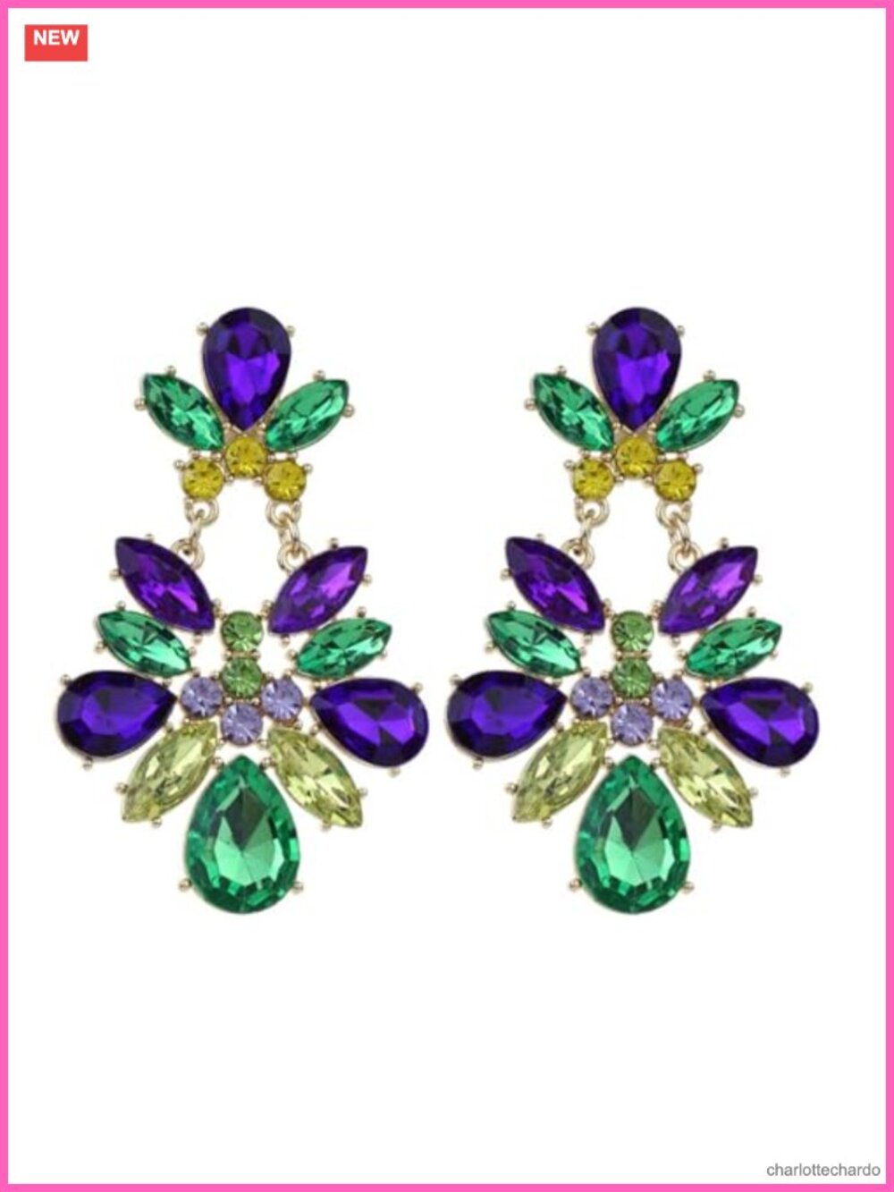 Mardi Gras Dangle Earrings Mask Letter Crown Carnival Party Jewelry Gift